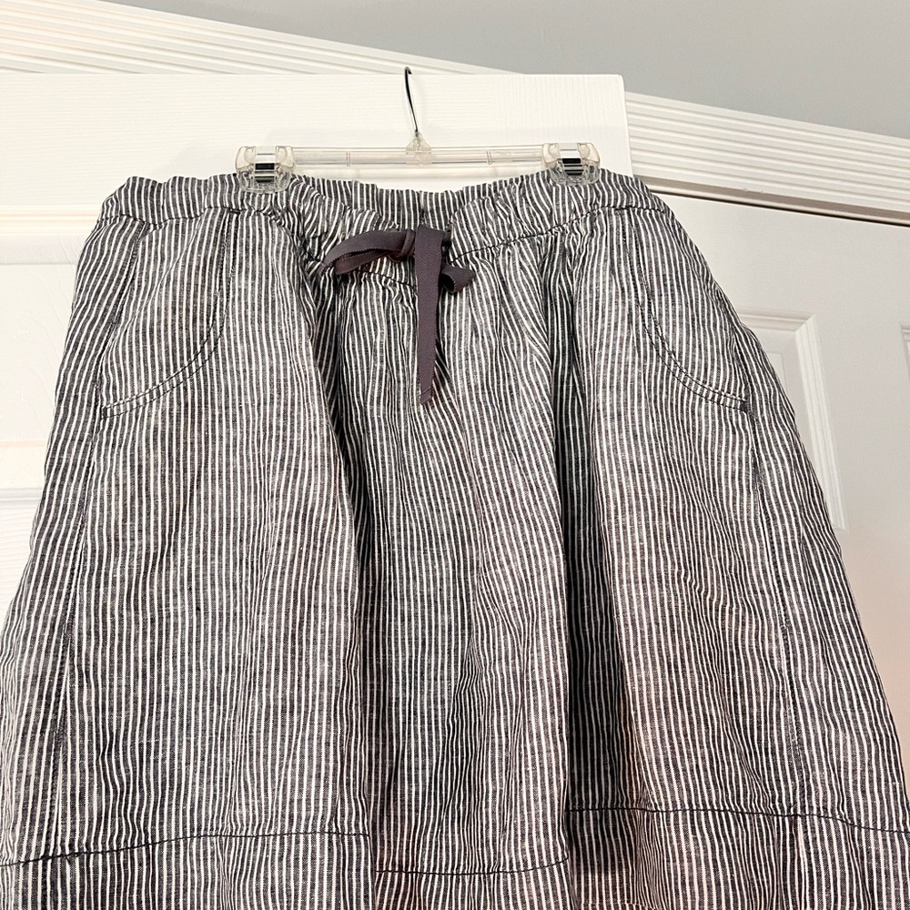 J.Crew striped 100% Linen Skirt